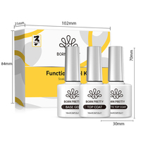 BORN PRETTY 10ml 3 pièces/kit – Kit de base et de finition avec primer pour ongles – Gel professionnel longue tenue et brillant pour salon
