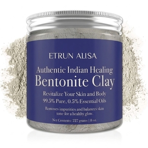 ETRUN ALISA Private Label 100% Pura Argilla Naturale Indiana Curativa al Calcio Bentonite per Rimuovere le Tossine e Sbiancare - Maschera in Polvere - Product Image 1
