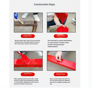 Peinture industrielle antirouille qui élimine la rouille et les taches de rouille et est appliquée sur les surfaces métalliques des bâtiments - Product Image 5