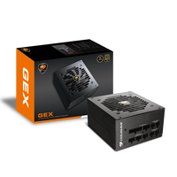Ucuz Cougar GEX 750W 850W 650W 80+Gold Bakır Siyah Tam Modüler PC Güç Kaynağı AC Girişi 100-240V Masaüstü Bilgisayarlar için