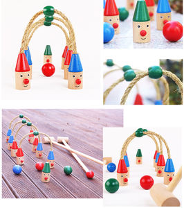 Syh1474 Ensemble <span class=keywords><strong>de</strong></span> <span class=keywords><strong>croquet</strong></span> extérieur pour 4 joueurs pour adultes et enfants Maillets et balles en bois pour des jeux amusants en famille dans l'arrière-cour - Product Image 2