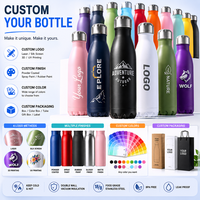 Flacon à vide à double paroi 500ml 750ml 1000ml personnalisé bouteille d'eau en acier inoxydable bouteille de boisson en métal pour salle de sport sport camping