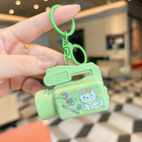 Nouveau Porte-clés Projecteur Appareil Photo en Plastique Créatif, Jouet Anti-stress Amusant en Forme d'Animal Mignon pour Enfants et Étudiants