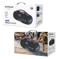 Enceinte portable Miccell SP46 400W pour fêtes, batterie externe 30000mAh, karaoké, étanche IPX5, basses puissantes pour l'extérieur