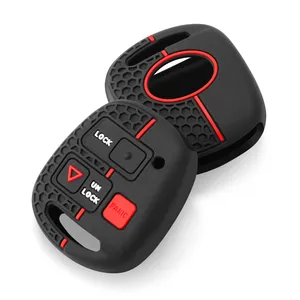 Housse de clé de voiture en silicone pour <span class=keywords><strong>TOYOTA</strong></span> <span class=keywords><strong>Avensis</strong></span> Camry Corolla RAV4 PRADO YARIS Tarago FJ Cruiser Land pour Lexus - Product Image 1
