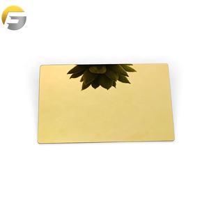 Feuille décorative en titane doré CL13 8K finition miroir 8K feuille d'acier inoxydable revêtue de Pvd plaque 304 - Product Image 2