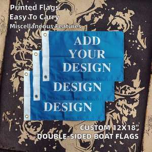 Drapeaux de bateau personnalisables 3 pièces 12x18 pouces/30x45cm, double face, impression numérique, petits drapeaux personnalisés pour la navigation - Product Image 2