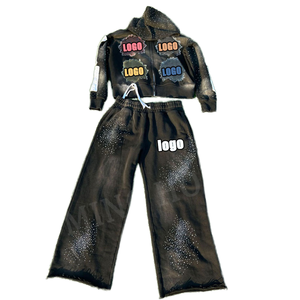 Conjunto Deportivo Personalizado para Mujer, Invierno, Color Sólido, Alta Calidad, Corte Regular, Poliéster Transpirable, Diseño 2 en 1, OEM, Venta al Por Mayor, para Gimnasio y Jogging - Product Image 1