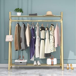 2025 pour <span class=keywords><strong>Amazon</strong></span> best-seller <span class=keywords><strong>porte</strong></span>-manteau industriel autoportant en or robuste Double étagères multifonctionnel chambre à coucher suspendue - Product Image 6