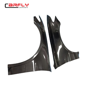 Guardabarros Delanteros de Fibra de Carbono Seca <span class=keywords><strong>Carfly</strong></span> - Repuesto para Audi RS6 RS7 (Diseño Modificado) - Product Image 1