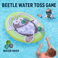 Jeu de société gonflable en PVC en forme de pingouin avec plateau perforé pour l'interaction parent-enfant, jeu de tic-tac-toe XO