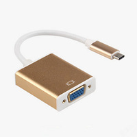 Câble adaptateur VGA Type C vers femelle 1080P, adaptateur USB 3.1 vers VGA pour MacBook, ordinateur portable, accessoires informatiques