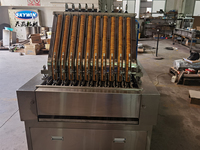 Machine à fabriquer des tartelettes et des biscuits Skywin avec système de dépose de confiture au chocolat et tunnel de refroidissement