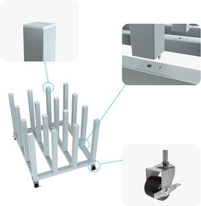 16-cuộn lớn Vinyl cuộn lưu trữ giá nặng nhiệm vụ giấy cuộn chủ cho kế hoạch lưu trữ/vải/butcher giấy tổ chức - Product Image 2