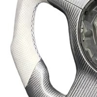 Volant en cuir et fibre de carbone style M Sport (ancien modèle vers nouveau) pour BMW Série 3, Série 5, E46, M3, M6, E61, E62, E63 – Amélioration de l'intérieur