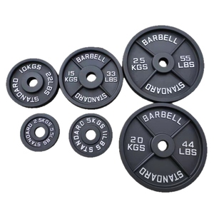 Pelat Beban Besi untuk Latihan Kebugaran, Grosir Pelat Beban Besi Cor 20kg yang Tahan Lama untuk Angkat Berat dan Latihan Powerlifting di Gym - Product Image 1
