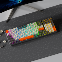 Nouvel arrivage d’usine – Clavier mécanique de jeu RGB rétroéclairé, sans fil 2,4 GHz, taille standard, 101 touches, programmabl
