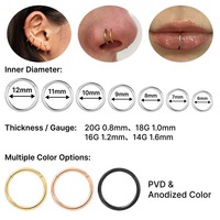 Ensemble de Piercings Corporels en Titane ASTM F136 14G 16G 20G Plaqué Or, Anneau de Nez, Labret, Barre de Langue, Anneaux de Nombril, Bijoux de Mode