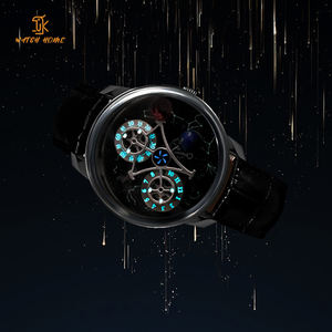 Reloj Mecánico Automático de Lujo para Hombre con Logotipo Personalizado OEM, Reloj de Pulsera de Cuero Transparente, Impermeable, de Moda, para Negocios - Product Image 3