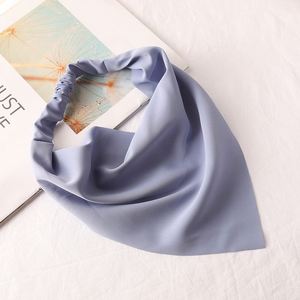 Nouveaux Bandeaux Élastiques en Soie Unie pour Cheveux, Foulards Triangulaires en Tissu Coloré Tendance, Accessoires Capillaires pour Femmes - Product Image 4