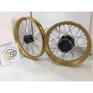 Ruota Posteriore Africa Twin 2016-2019, Ruota a Raggi in Lega Dorata, Ricambio per Moto - Product Image 1