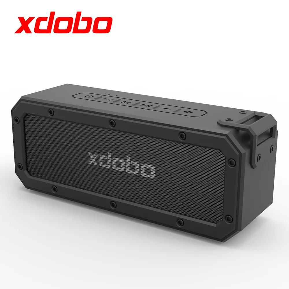 XDOBO Speaker Gigi Biru 40W, Pengeras Suara Portabel IPX7 Bass Kuat TWS dengan Tipe-c USB Mendukung Kartu TF Waktu Bermain Lama