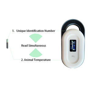 동물 <span class=keywords><strong>RFID</strong></span> 열칩 센서 개 고양이 소 말 ID 태그 FDX-B 타입-C 커넥터 8cm 판독 범위 ABS 134.2kHz 온도 리더 - Product Image 4