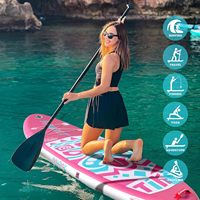 Planche de surf gonflable Stand Up Paddle (SUP) de 300 kg de capacité pour sports nautiques, ensemble de 7 pièces avec siège de kayak et accessoires tout-en-un