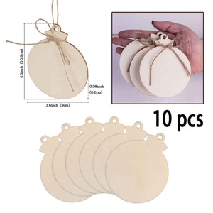 Ourwarm Set <span class=keywords><strong>di</strong></span> 10 Decorazioni Natalizie <span class=keywords><strong>in</strong></span> <span class=keywords><strong>Legno</strong></span> da Dipingere per Bambini, Ornamenti da Appendere - Product Image 5