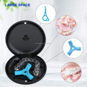 Scatola di immagazzinaggio trasparente portatile in silicone per piccoli accessori antipolvere custodia per la pulizia dentale dei denti-fermo a specchio - Product Image 5