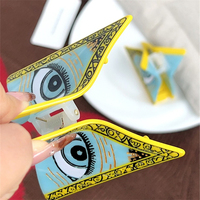 Pinces à cheveux personnalisées en acétate « Devil Eyes », design triangulaire « Shark Claw » de dessin animé, accessoires unisexes pour cheveux épais