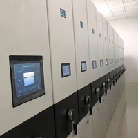 Étagères mobiles compactes intelligentes électriques, système de rangement mobile haute densité sur mesure pour archives, entrepôts, musées