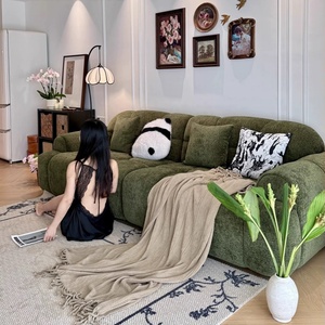 Zayshine Set di Divani Moderni di Lusso in Velluto per Soggiorno, 3-4 Posti, Forma a I, Modulare, per Villa e Appartamento, <span class=keywords><strong>Divano</strong></span> da Terra per il Tempo Libero - Product Image 5
