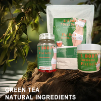 Formule douce Ingrédients Naturels Ventre Plat Kit Tisane Gummy Minceur Curcuma Crème De Massage Produits De Perte De Poids