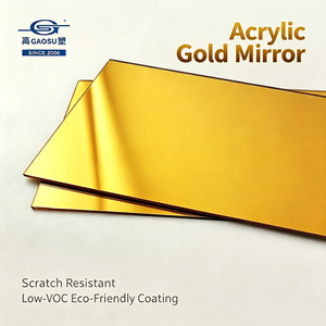 Lastra in Acrilico Dorato 1220x2440x0.8mm, <span class=keywords><strong>Plexiglass</strong></span> <span class=keywords><strong>Argento</strong></span>, Oro Rosa, Specchio Acrilico Dorato - Product Image 1