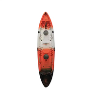 Kayak de pêche familial 3 places en plastique bleu anti-UV Havospark, pas gonflable, design sit-on-top, pour lacs et rivières, vente en gros à prix réduit