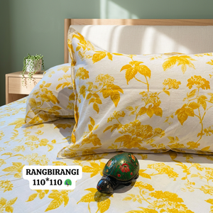 Juego de Sábanas y Fundas de Almohada con Diseño Floral, Estampado por Descarga Química en Algodón, para Uso Doméstico y Hotelero - Product Image 2
