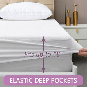 Tela de toalla de Hotel, Sábana impermeable, algodón grueso acolchado, tela transpirable, funda <span class=keywords><strong>protectora</strong></span> de colchón específica para Hotel - Product Image 3