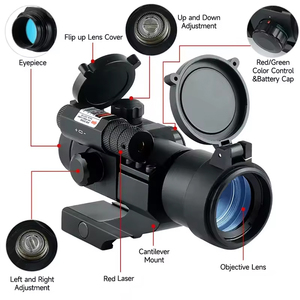 กล้องเล็งจุดแดง Tactical M3 พร้อมเลเซอร์ปรับความสว่างสีเขียวได้ อุปกรณ์เสริมสำหรับการล่าสัตว์ขนาดกะทัดรัด M3R Tactical M3 Red Dot - Product Image 4