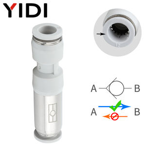Clapet anti-retour pneumatique à solénoïde anti-retour à voie unique 4mm-12mm Tube de tuyau d'<span class=keywords><strong>air</strong></span> raccord rapide raccords tuyau à sens unique - Product Image 2