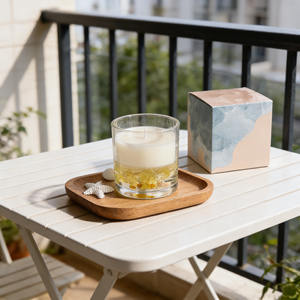 Vela de Cera de Soja Natural con Flores de Coral, Decoración para Floristerías con Temática Oceánica, Difusor de Aromas - Product Image 4