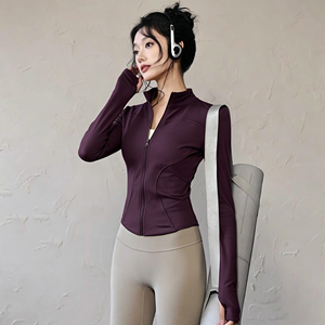 Chaqueta Deportiva Ajustada Jyn <span class=keywords><strong>para</strong></span> Correr y Hacer Ejercicio, Transpirable, de Alta Elasticidad, <span class=keywords><strong>para</strong></span> <span class=keywords><strong>Adultos</strong></span>, Ropa de Yoga de Secado Rápido <span class=keywords><strong>para</strong></span> Otoño e Invierno - Product Image 1