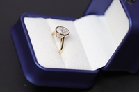 Offre Spéciale Main Bijoux Moissanite Gemstone14k Or Déclaration Ovale Forme Anneau Pour Les Femmes