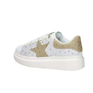 Sneakers Donna SASS250209 Bianco Oro Scarpe Chunky con Dettaglio a Stella - Product Image 3
