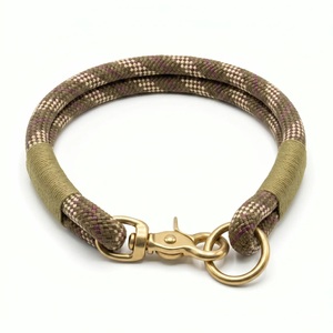 Collier pour chien en corde durable de luxe, style héritage britannique, avec détail en tweed écossais, fait main, pour chiens de petite, moyenne et grande taille - Product Image 2
