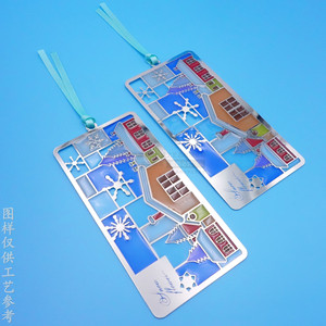 Licheng Stainless Steel <b>Bookmark</b> 60x35mm Hollow Design Transparent Polychrome Reusable <b>Bookmarks</b> - Product Image 1