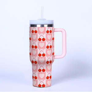 Wholesale Customized Large Capacity <b>Cup</b> Cold Insulation Stainless Steel Insulated <b>Cup</b> Outdoor Cherry Strawberry <b>Ice</b> King <b>Cup</b> - Product Image 2
