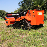 Tondeuse robot à chenilles en caoutchouc, télécommandée, avec moteur diesel 12 CV robuste et démarreur électrique, pour vergers et fermes