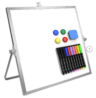Tableau blanc portable pliable Ohsung AP06, mini tableau de bureau, cadre en aluminium, surface en émail trempé, effaçable à sec, pour enfants, usage domestique
