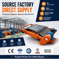 Séparateur magnétique auto-nettoyant à bande supérieure 7000 Gauss, aimants à bande supérieure pour usine